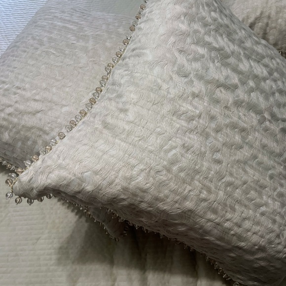 EASTERN ACCENTS -Harper Sheer Overlay Euro Sham , Set of 3 - Picture 2 of 16